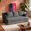 Ver imagem 1 de Sofá Cama Nami 1,88m Xpand Tech Tecido Velourê Cinza Escuro Cama Inbox