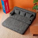 Ver imagem 2 de Sofá Cama Nami 1,88m Xpand Tech Tecido Velourê Cinza Escuro Cama Inbox