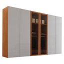 Ver imagem 2 de Guarda-Roupa Casal 100% MDF c/Vidro 6 Portas e 6 Gavetas 273cm Multimóveis CR35540 Madeirado/Off