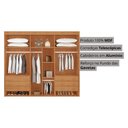 Ver imagem 3 de Guarda-Roupa Casal 100% MDF c/Vidro 6 Portas e 6 Gavetas 273cm Multimóveis CR35540 Madeirado/Off