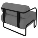 Ver imagem 7 de Poltrona Decorativa para Sala Industrial Kira K04 Bouclê Cinza - Mpozenato