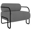 Ver imagem 1 de Poltrona Decorativa para Sala Industrial Kira K04 Bouclê Cinza - Mpozenato
