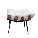 Ver imagem 7 de Poltrona Costela com Puff Costela - Linho Bege - Moveis Roperi