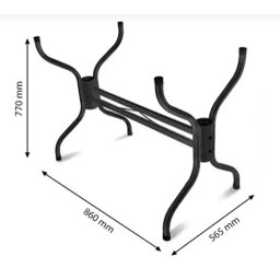 Base Retangular Para Mesa Vidro Pedra Madeira Gab02:Texturizado - 2