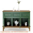 Ver imagem 2 de Buffet Antoine 3 Portas e 3 Gavetas Cor Verde com Amendoa 114 Cm - 62641