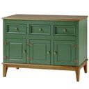 Ver imagem 1 de Buffet Antoine 3 Portas e 3 Gavetas Cor Verde com Amendoa 114 Cm - 62641