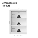 Ver imagem 3 de Estante Sapateira 3 Prateleiras sem Portas Madesa