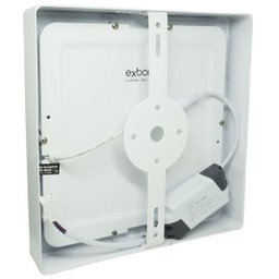 Kit 5 Luminária Painel Plafon LED Sobrepor Quadrado 24W 30x30 Branco Frio 6500K Slim Bivolt Exbom - 3