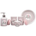Ver imagem 3 de Kit Higiene Bebê Porta Algodão Banheiro Quarto Elefante Khbb-478 Pgb