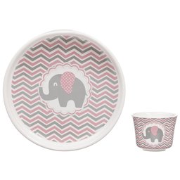 Kit Higiene Bebê Porta Algodão Banheiro Quarto Elefante KHBB-478 PGB - 4