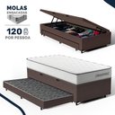 Ver imagem 5 de Cama Box Baú Solteiro com Colchão de Molas Ensacadas Double Comfort + Auxiliar 88cm