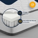 Ver mais imagens de Cama Box Baú Solteiro com Colchão de Molas Ensacadas Double Comfort + Auxiliar 88cm