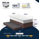Ver imagem 2 de Cama Box Baú Solteiro com Colchão de Molas Ensacadas Double Comfort + Auxiliar 88cm