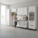 Ver imagem 3 de Armário de Cozinha Modulada Completa 6 Peças 100% Mdf Phoenix Móvel na Caixa