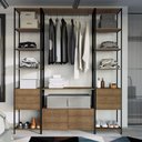 Ver imagem 1 de Conjunto Closet Modulado em Estilo Industrial com 3 Estantes 1,80m 27802 Steel Quadra Artesano