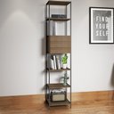Ver imagem 4 de Conjunto Closet Modulado em Estilo Industrial com 3 Estantes 1,80m 27802 Steel Quadra Artesano