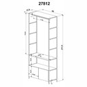 Ver imagem 3 de Conjunto Closet Modulado em Estilo Industrial com 3 Estantes 1,80m 27802 Steel Quadra Artesano