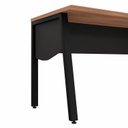 Ver imagem 7 de Plataforma Individual Trabalho Escritório com Caixa de Tomadas F5 Office 150cm Industrial Nogal e Preto Marrom