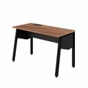 Ver imagem 1 de Plataforma Individual Trabalho Escritório com Caixa de Tomadas F5 Office 150cm Industrial Nogal e Preto Marrom