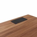 Ver mais imagens de Plataforma Individual Trabalho Escritório com Caixa de Tomadas F5 Office 150cm Industrial Nogal e Preto Marrom