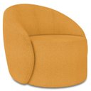 Ver imagem 6 de Poltrona Sala Decorativa Redonda Kit 2 Steve Boucle Mostarda I01 - Mpozenato