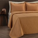 Ver imagem 1 de Kit Cobre Leito Colcha Casal Liso Juta - Colore - 2,20x2,40m