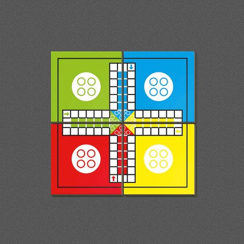 Ludo - Quadros Modulares ou Placas Modulares Decorativas com 4 Peças