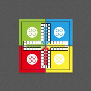 Ludo - Quadros Modulares ou Placas Modulares Decorativas com 4 Peças