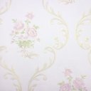 Ver imagem 1 de Papel de Parede Floral Adamascado Rosa Claro com Cola Inclusa