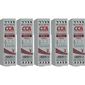 Kit 05 Rele Acoplador 110vca 2 Contato Reversivel Sibratec