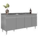 Ver imagem 1 de Balcão de Cozinha com Pia Inox 180cm Dallas Cinza - Lumil