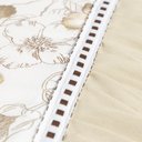 Ver imagem 3 de Jogo de Lençol Cama Casal 4 Peças 100% Algodão Percal 180 fios Babadinho: Caqui Floral