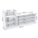 Ver imagem 4 de BALCÃO CAIXA PRATELEIRAS 100% MDF M464.B (LOJA, ATENDIMENTO) MUNDI MOVEIS