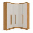 Ver imagem 1 de Guarda-Roupa Modulado de Canto Oblíquo 5 Portas 6 Gavetas 100% MDF Cairo