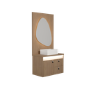 Ver imagem 1 de Conjunto Gabinete para Banheiro Tech Led 2g 80cm Suspenso