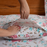 Jogo de Cama Solteiro 2 Peças Percal 180 Fios com Elástico Estampado Dia a Dia Rosê Floral - 4