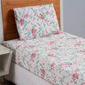 Jogo de Cama Solteiro 2 Peças Percal 180 Fios com Elástico Estampado Dia a Dia Rosê Floral - 1