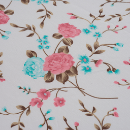 Jogo de Cama Solteiro 2 Peças Percal 180 Fios com Elástico Estampado Dia a Dia Rosê Floral - 5