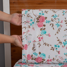 Jogo de Cama Solteiro 2 Peças Percal 180 Fios com Elástico Estampado Dia a Dia Rosê Floral - 3