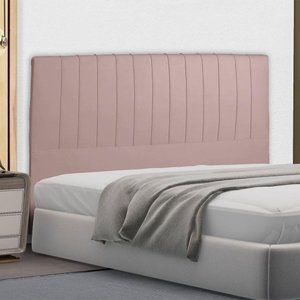 Cabeceira Cama Box Solteiro Namur 90 Cm Suede Rose