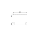 Ver imagem 2 de Porta Toalha Rosto 1013643 Docolflat 300mm Ouro Polido - Docol