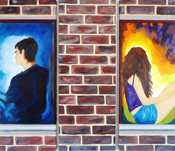 Lindo quadro estilo painel pintado a mão - 1
