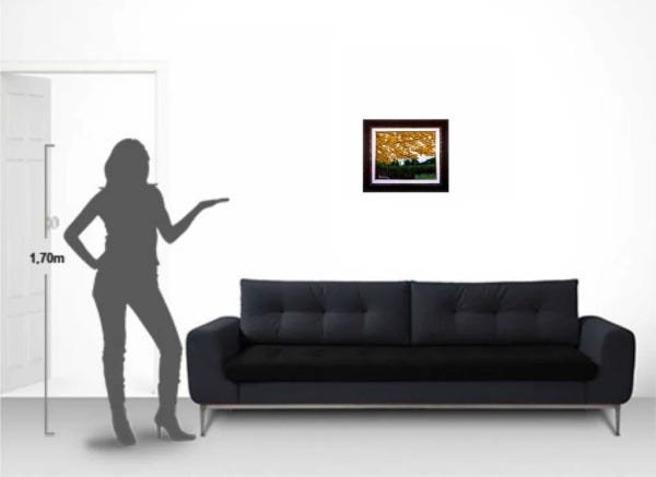 Quadro com pintura em óleo original - 48 x 57 cm - com moldura - 3