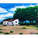 Ver imagem 2 de Quadro com pintura em óleo original - 48 x 57 cm - com moldura