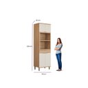Ver imagem 5 de Torre Quente 4 Portas MDF 230CMX70CM Bless Marrom/Jequitibá/Off White