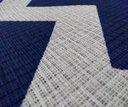 Ver imagem 2 de Tapete Sala Prático 2,00 x 1,40 com Antiderrapante - Azul e Branco Zigzag