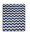 Ver imagem 1 de Tapete Sala Prático 2,00 x 1,40 com Antiderrapante - Azul e Branco Zigzag