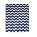 Ver imagem 1 de Tapete Sala Prático 2,00 x 1,40 com Antiderrapante - Azul e Branco Zigzag