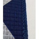 Ver imagem 3 de Tapete Sala Prático 2,00 x 1,40 com Antiderrapante - Azul e Branco Zigzag