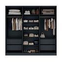 Ver imagem 3 de Roupeiro Modulado Ravi Mdf 9 Portas Reflecta 323x232,2cm Grafitto 1110